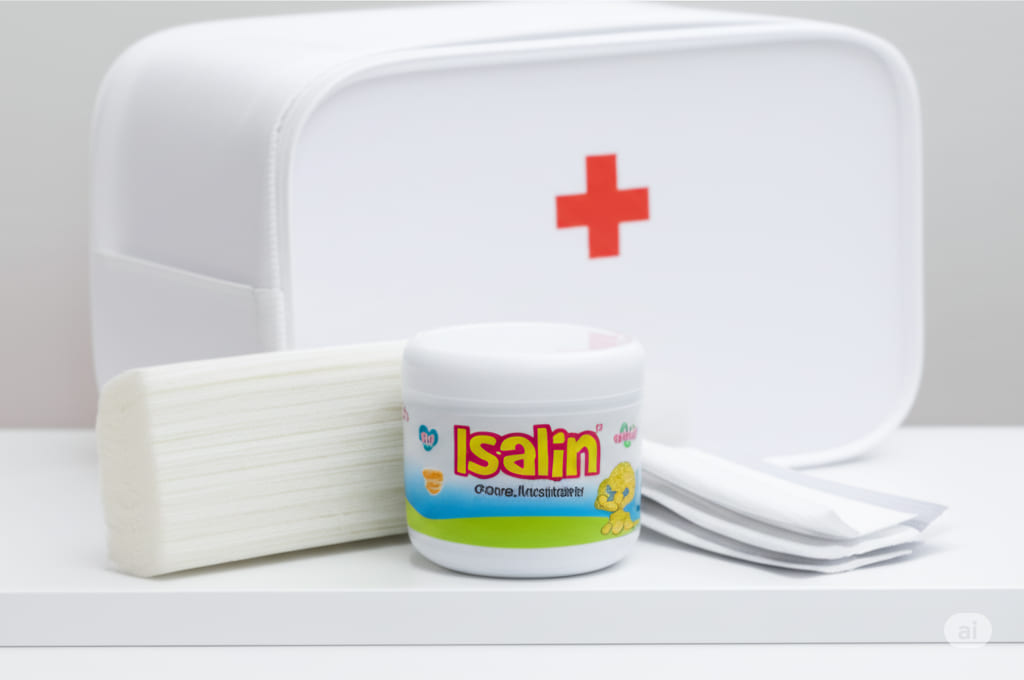 Crema Isalin en un botiquín familiar